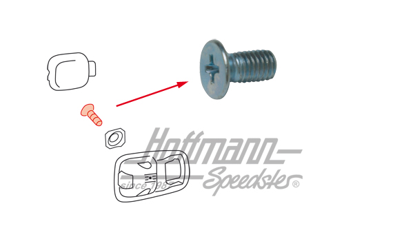 Schraube, Türöffnerblende, 8.63- | N  011 264 3 | 020-2321