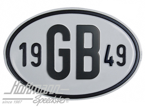 Nationalitätsschild "GB", "1949", Alu |  | 020-2404-49