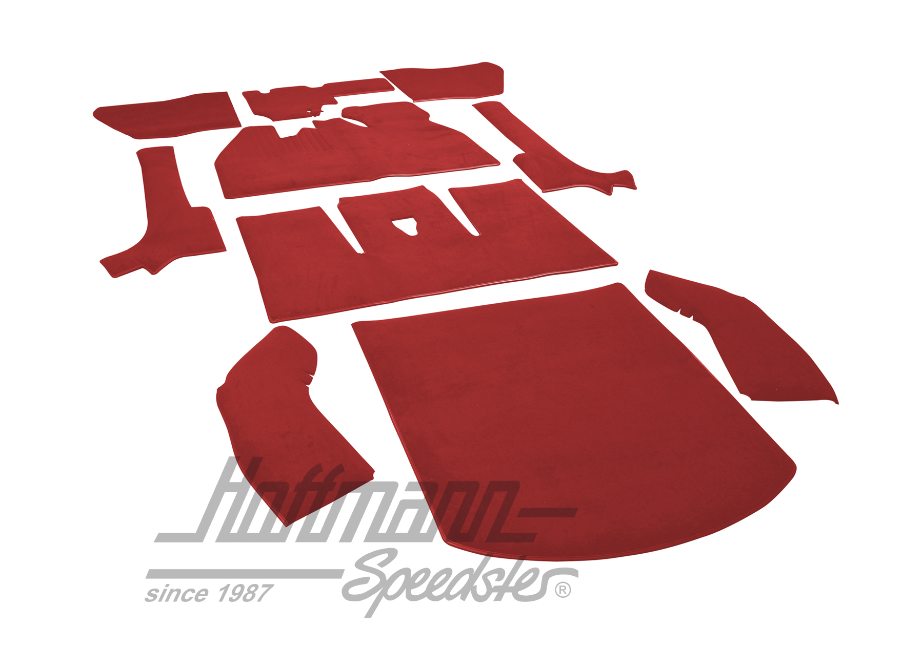 Teppichsatz für Cabrio, 8.66-7.70, hellrot