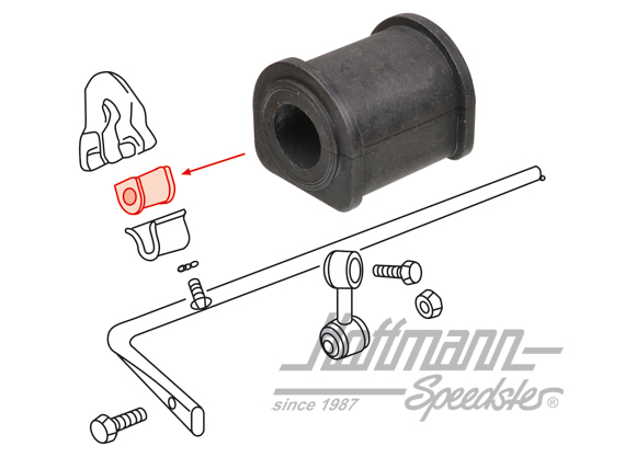 Gummilager, Stabilisator, hinten, 15mm
