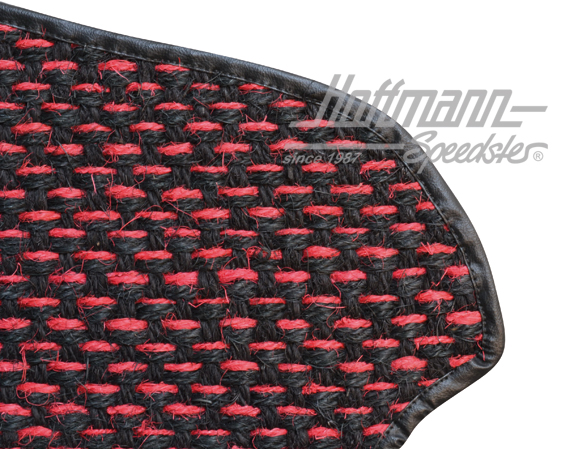 Fußmatte, Kokos, 65-67, rot/schwarz