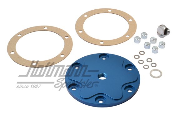 Ölsumpfdeckel, Aluminium, Billet blau | 113 115 181 ALU B | 010-1055-04