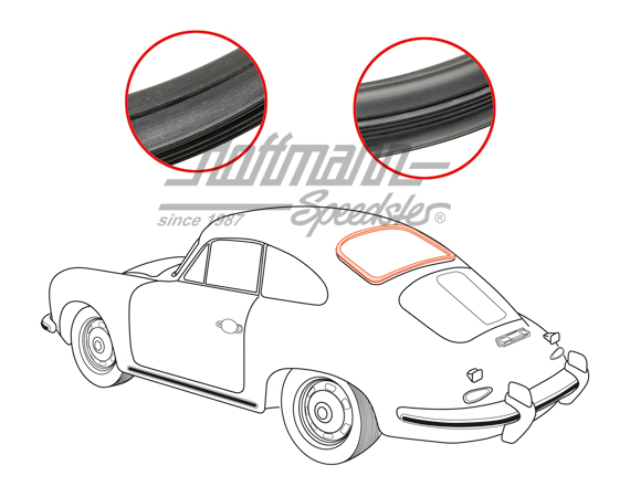 Heckscheibendichtung, 356 B/C, Coupé, mit Nut | 644 545 901 06 | 510-6324