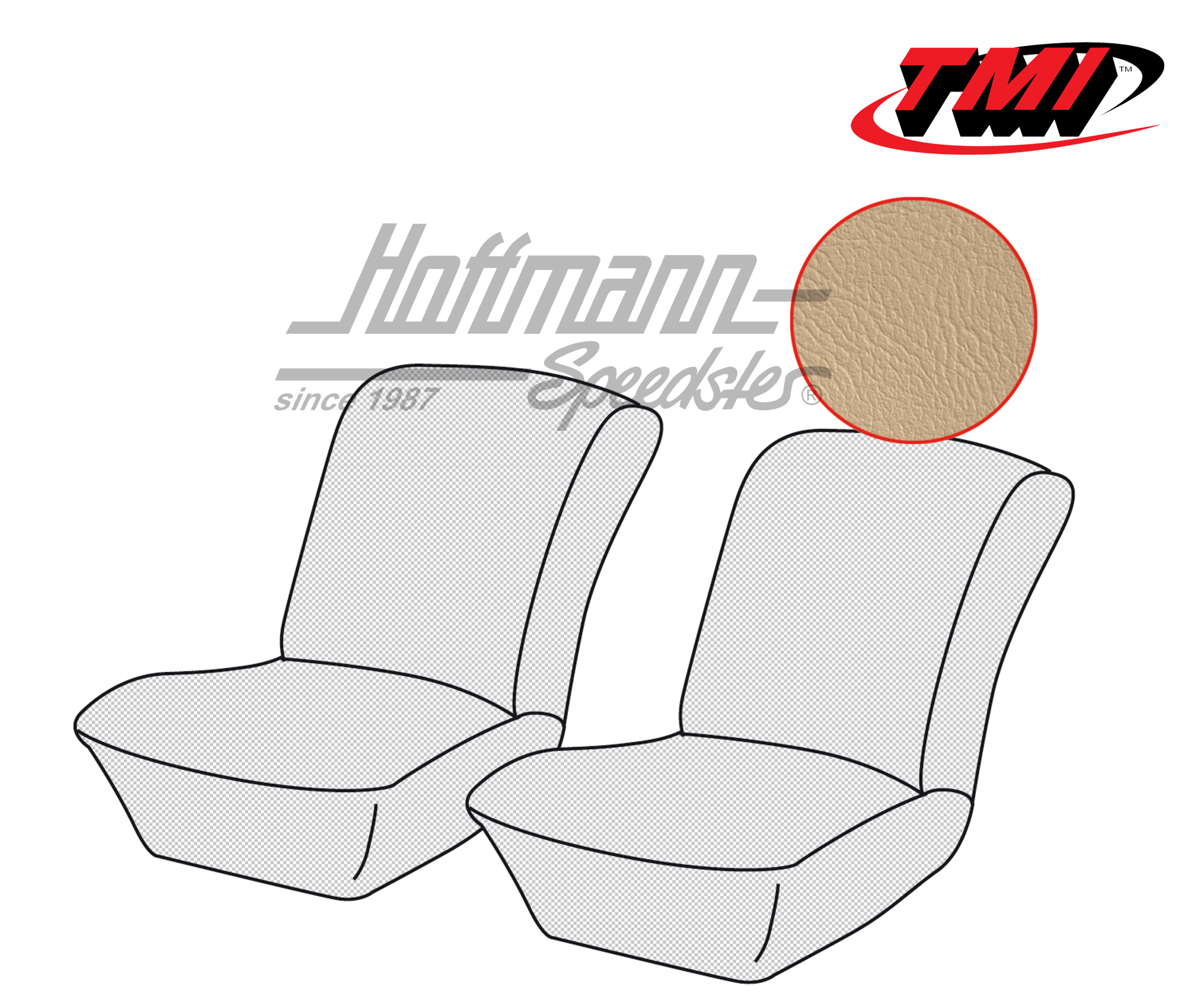 Sitzbezüge, vorne, Kübel, beige (glatt) | 43-1403-14 | 080-5040-14