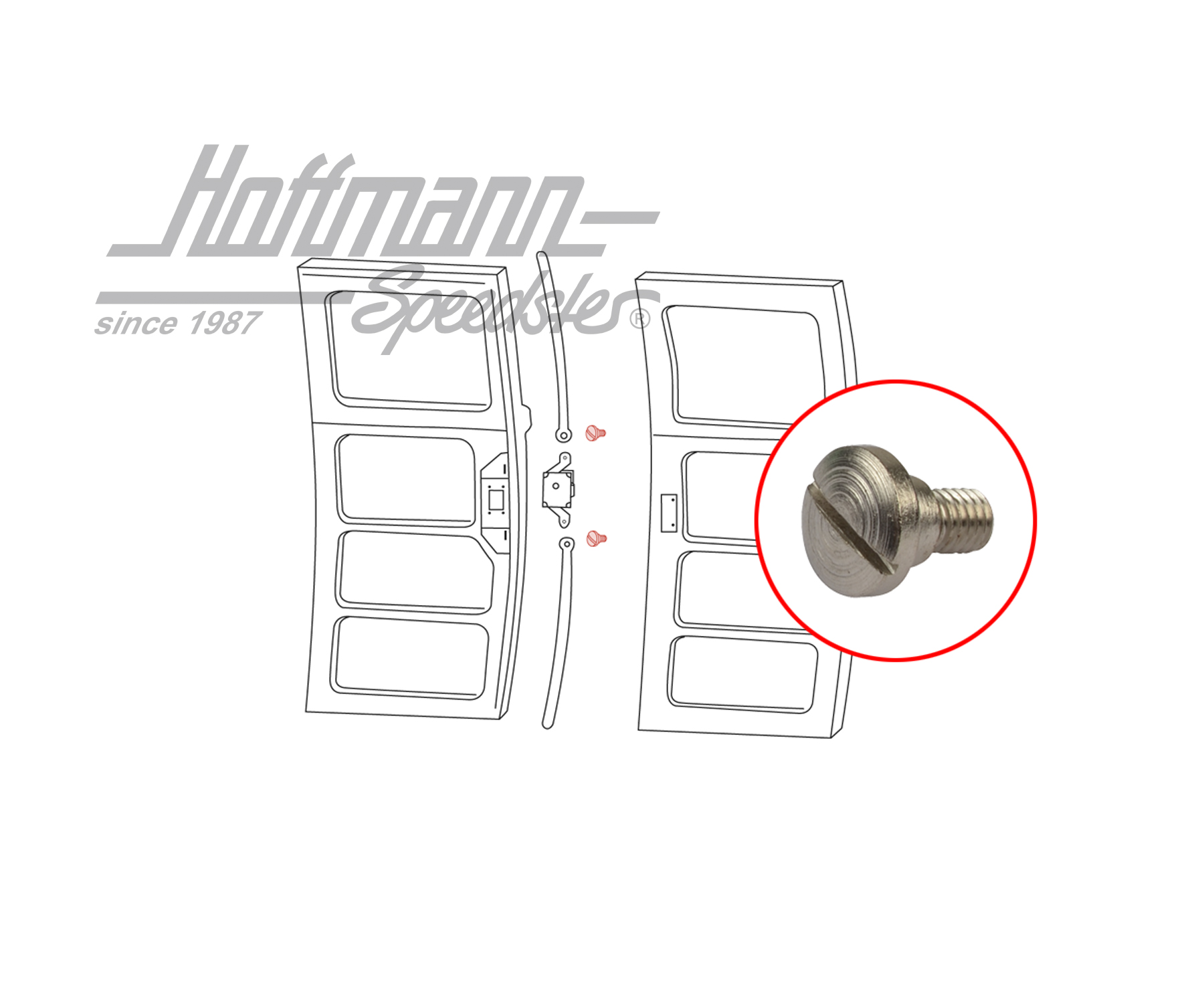 Schraube, Riegelstange, Klapptür | 211 841 681 | 089-4258-60