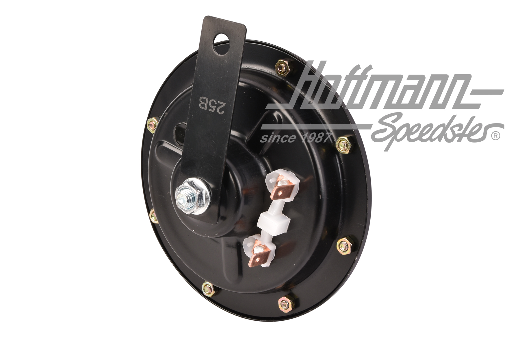 Hupe, schwarz/schwarz, 12V, 120mm