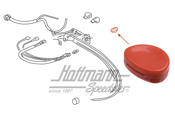 Heizungsknopf, oben, 911, 69-85, rot