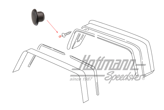 Kappe, für 515-0150, Targabügel, 74-94