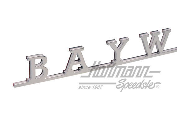 Schriftzug, Bus T2, BAYWINDOW