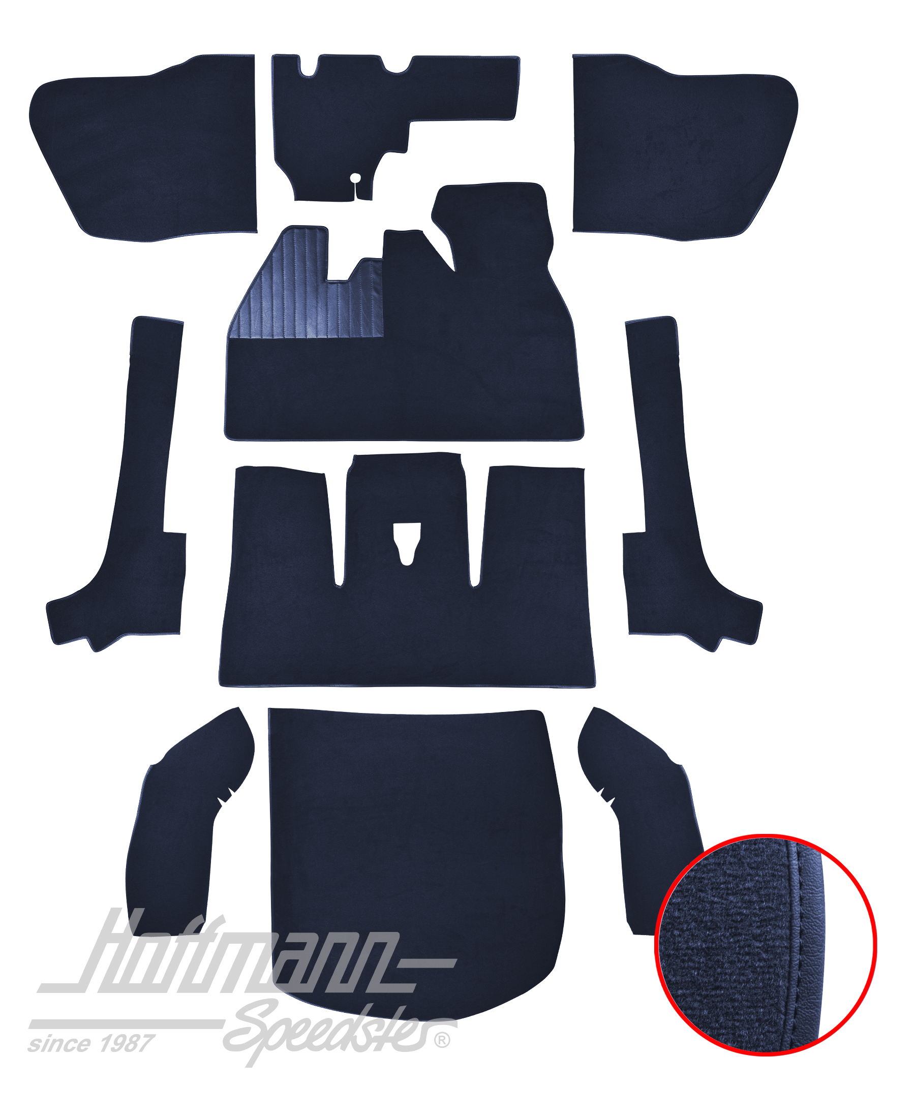 Teppichsatz für Cabrio, 8.66-7.70, blau |  | 026-5924