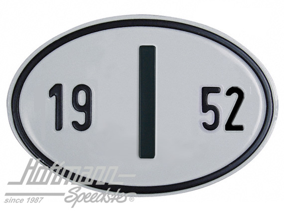 Nationalitätsschild "I", "1952", Alu |  | 020-2402-52