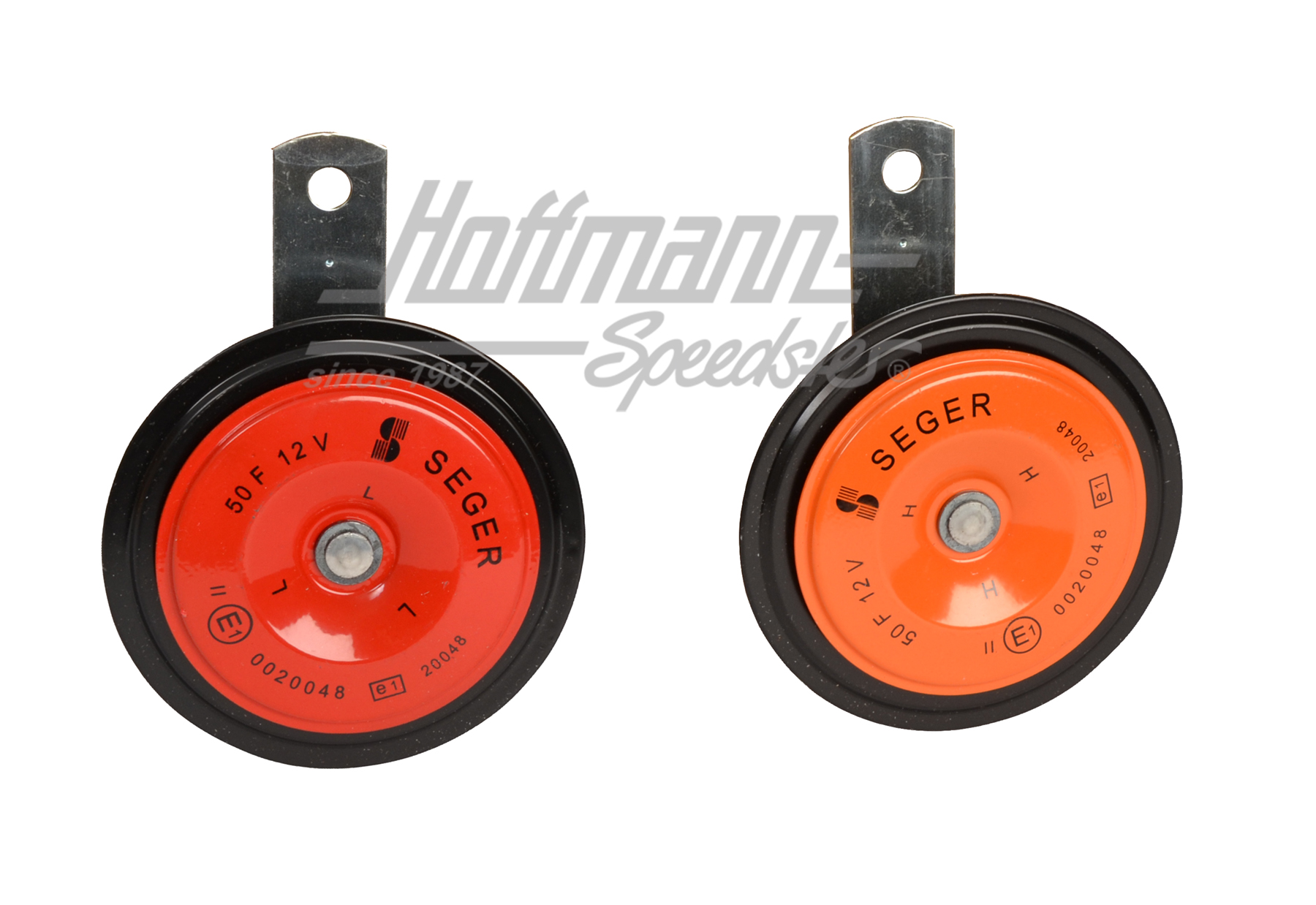 Hupe, Paar, 90mm, rot/orange, 12V | 50FO 1200K | 200-8043