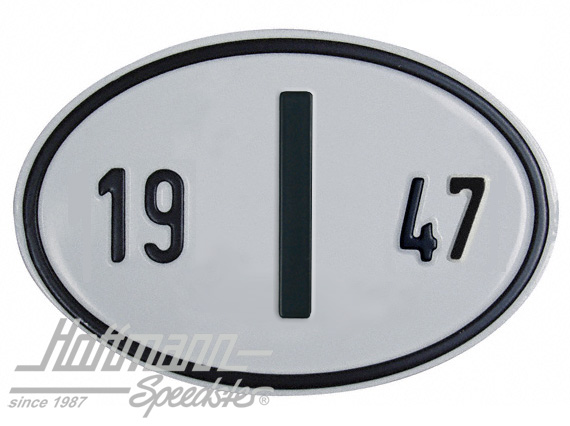 Nationalitätsschild "I", "1947", Alu |  | 020-2402-47