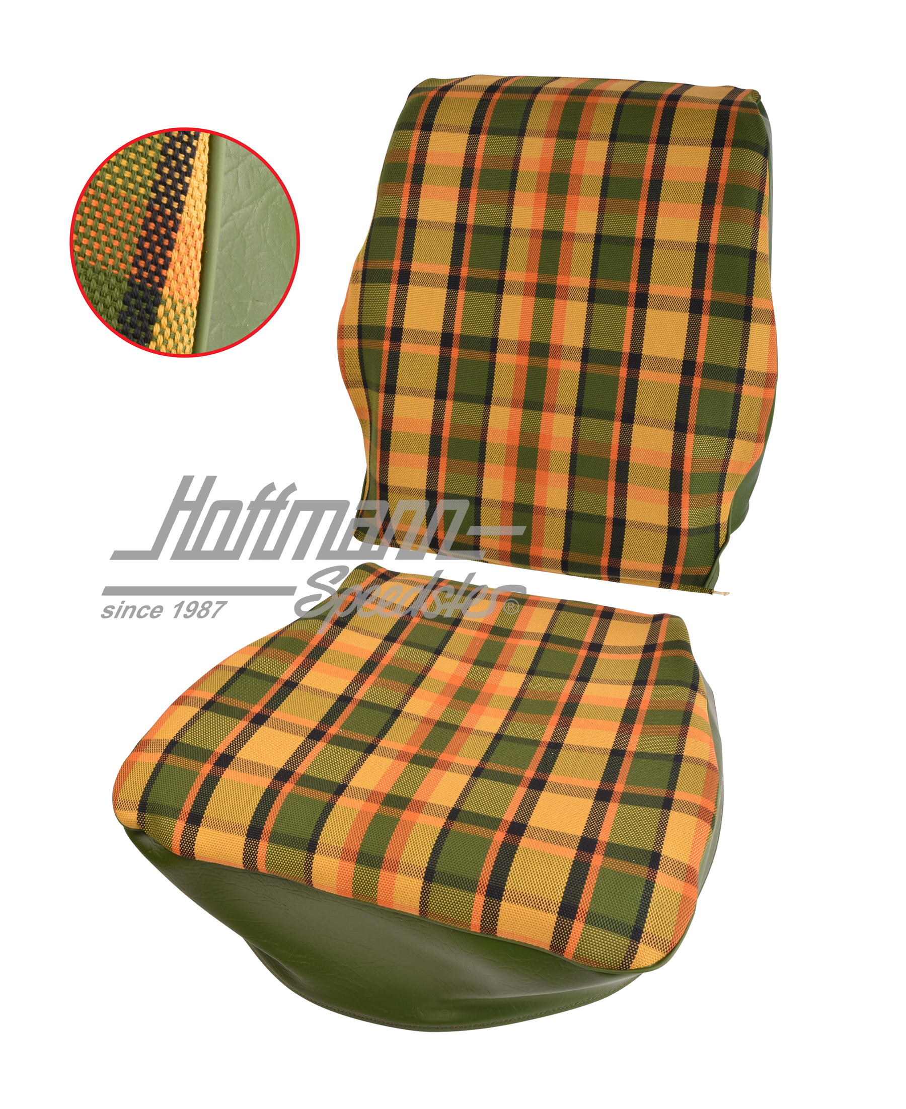 Sitzbezug, Westfalia, gelb/orange/grün  