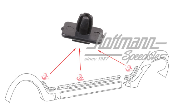 Clip, Schwellerverkleidung | 155 853 139 | 180-1150-22