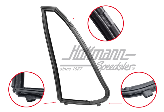 Drehfensterdichtung, Targa, 65-76,rechts | 911 542 136 40 | 515-0948-02