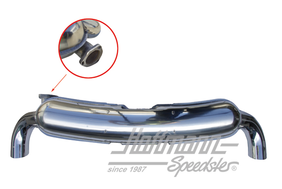 Sportauspuff, Edelstahl, 2x84mm, 75-89