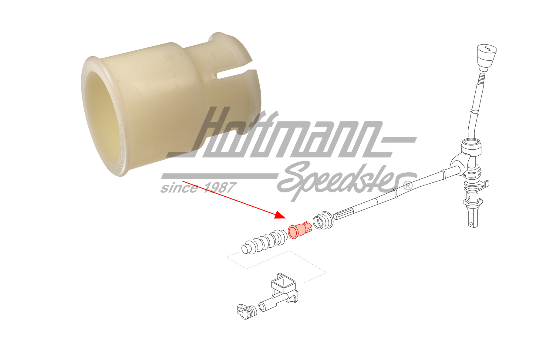 Buchse, Schaltstangenführung, 1.1-1.3 | 171 711 191 | 170-2118-24