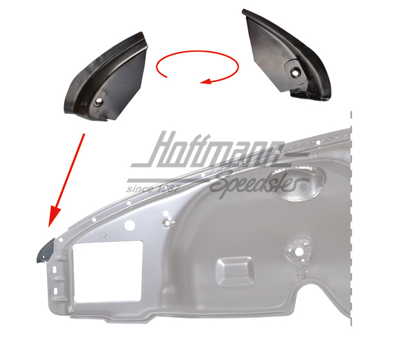 Eckblech, vorne, klein, 911, 65-73, li. | 901 501 303 00 | 590-0069-01