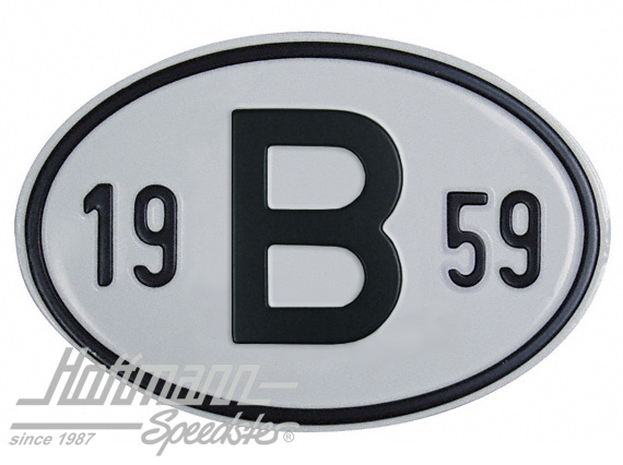 Nationalitätsschild "B", "1959", Alu |  | 020-2397-59