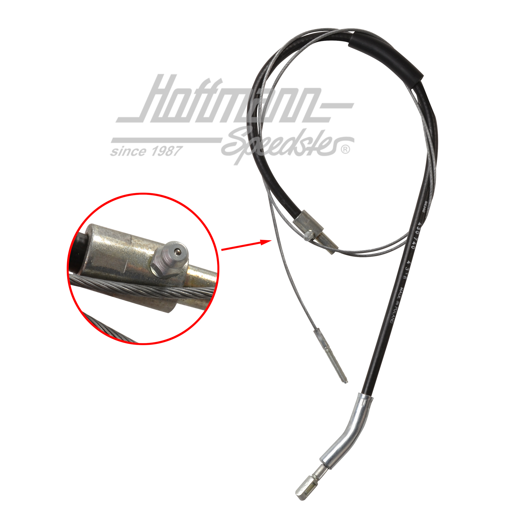 Handbremsseil, 8.55-7.57, 1916mm, Top-Q. | 113 609 721 B | 020-4096-05