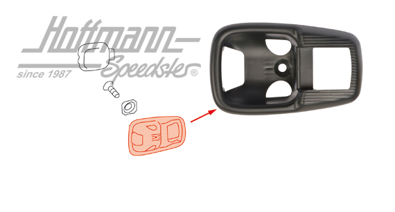 Türöffnerblende, Plastik/schwarz, 8.63- | 111 837 239 BBK | 020-2324