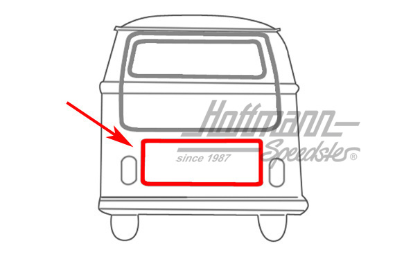 Motorklappendichtung, Bus T2, 71-79, Top-Qualität | 211 827 711 C | 090-6175