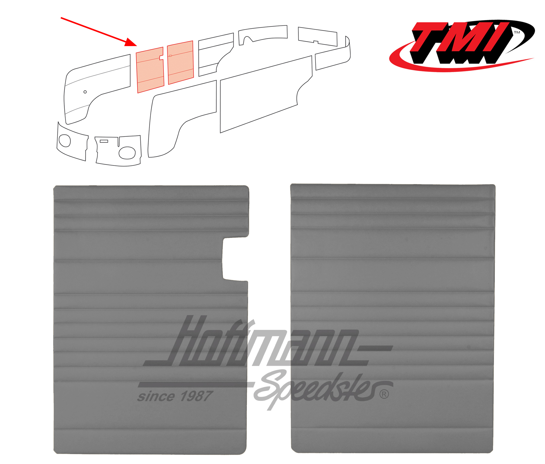 Klapptürenverkleidungen, 55-67, grau | 10-2113-16 | 098-0570-03