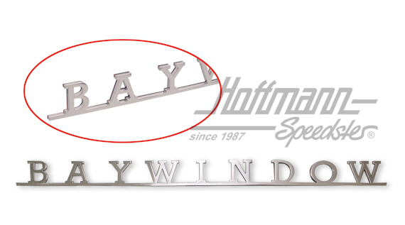 Schriftzug, Bus T2, BAYWINDOW | --- --- --- | 097-1140-10