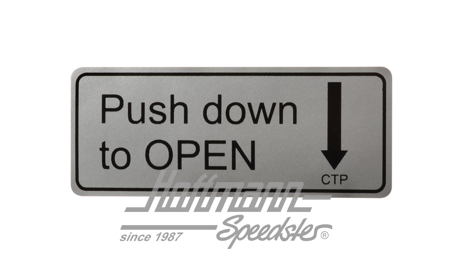 Aufkleber "Push down to Open" | AC853977 | 021-0185-31