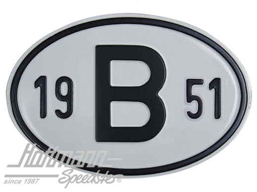 Nationalitätsschild "B", "1951", Alu |  | 020-2397-51