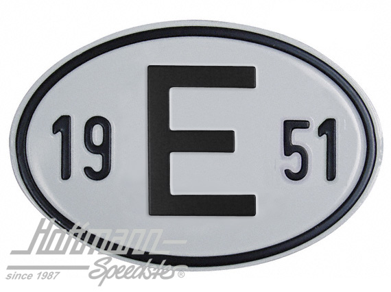 Nationalitätsschild "E", "1951", Alu |  | 020-2403-51
