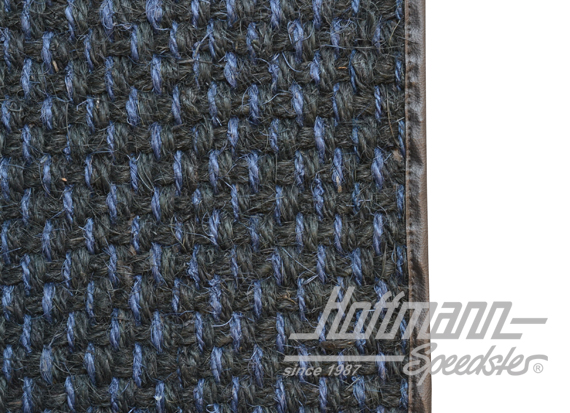 Fußmatten, Kokos, 72-, blau/schwarz, mit Fußstütze