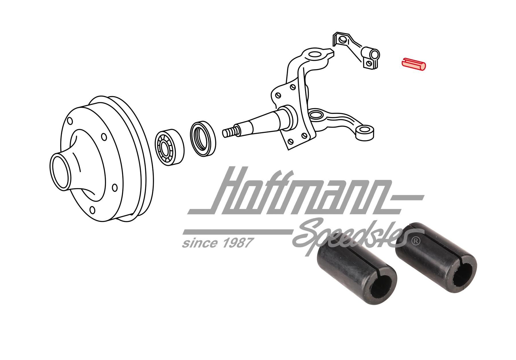 Muffen, Bremsschlauch, vorne, Bus T1 | 211 405 339 | 089-3038-24