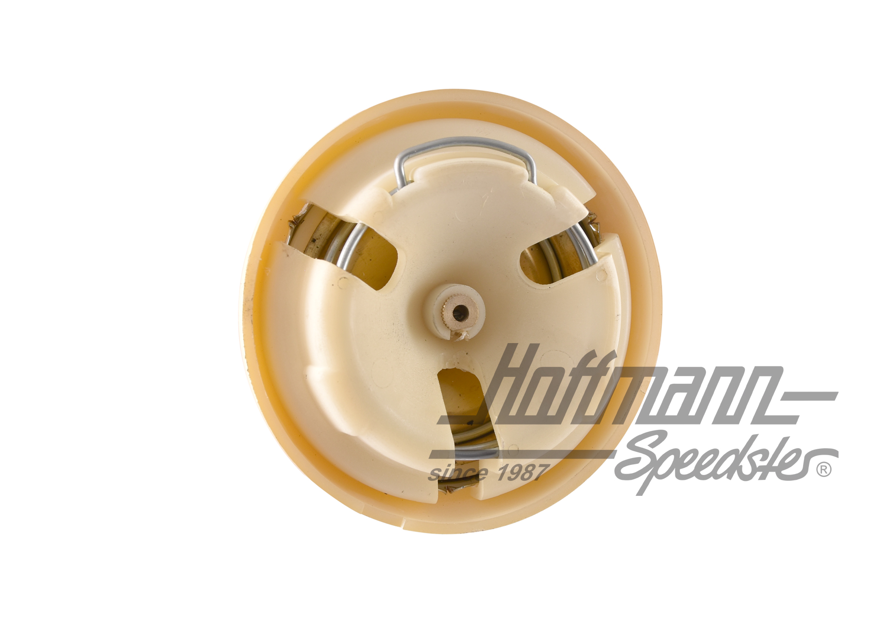 Hupenknopf, mit Uhr, Käfer/Bus, elfenbe.