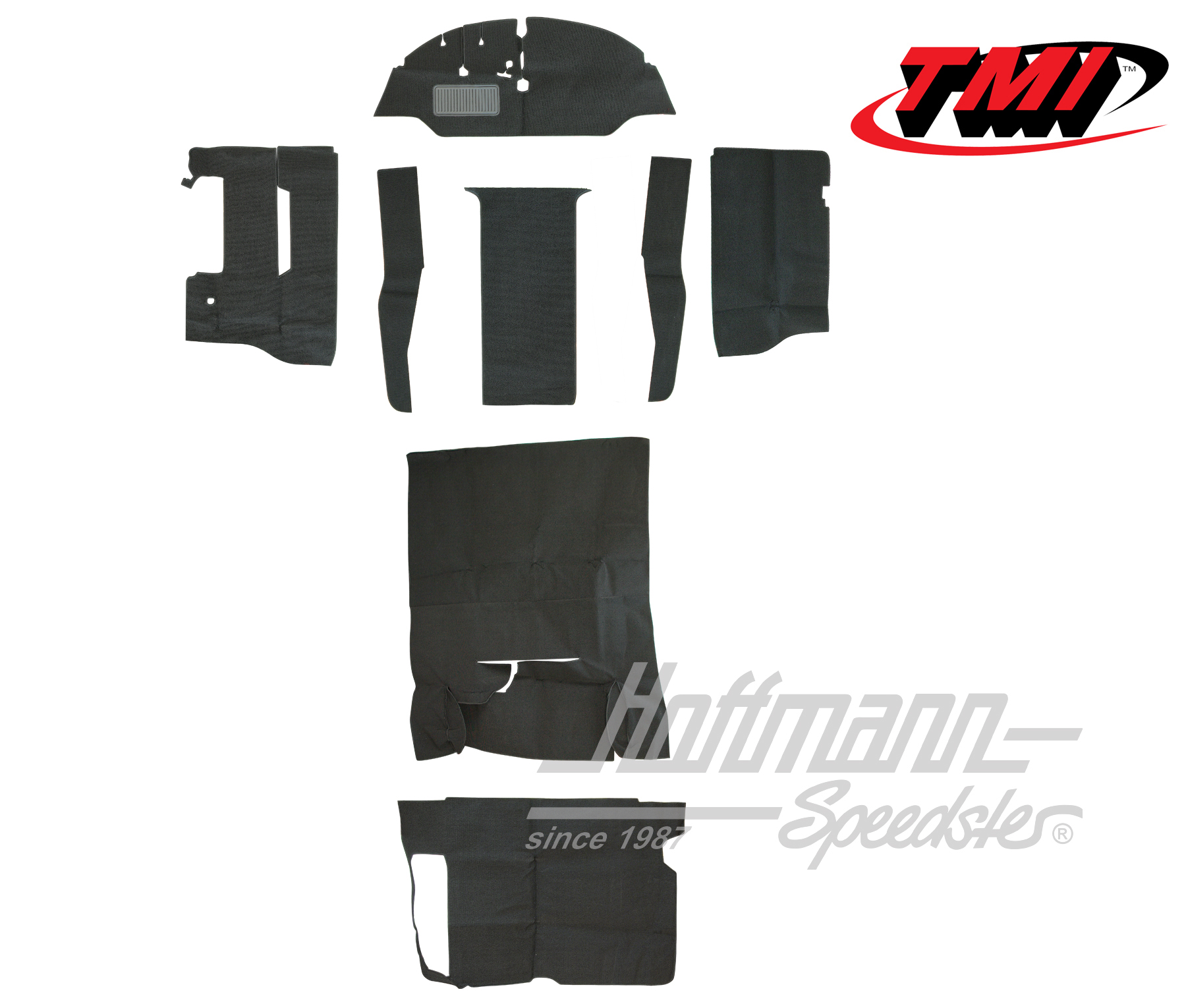 Teppichsatz, Bus T1, 8.64-7.67, schwarz | 34-F2108-301 | 098-0012