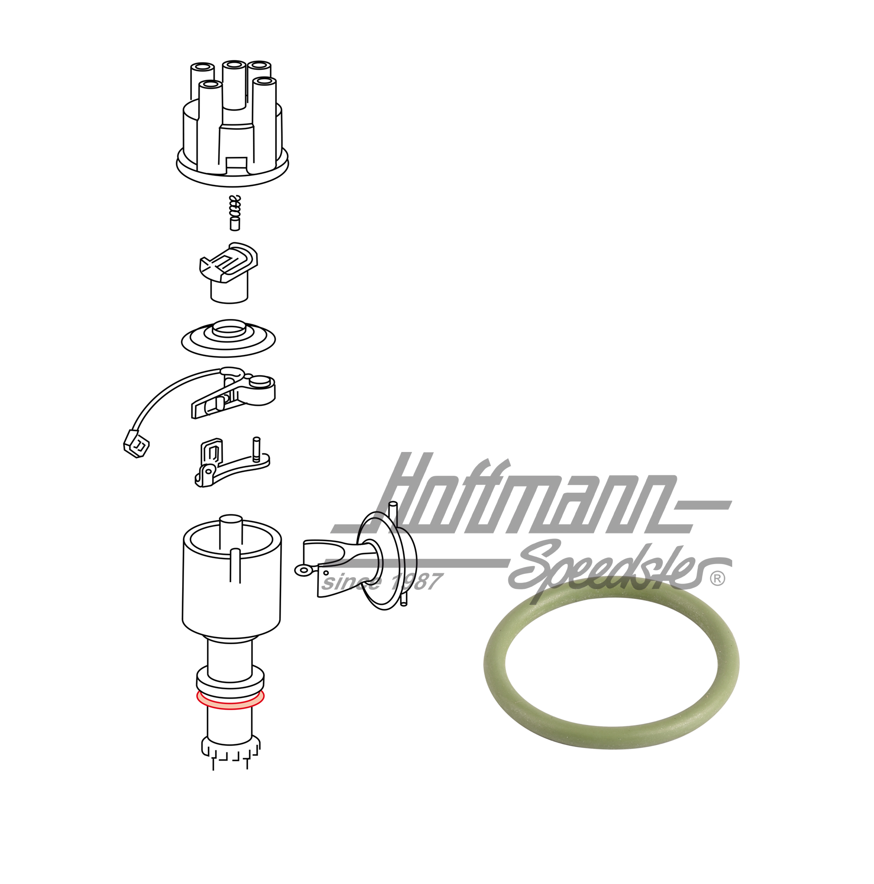 Dichtring, Zündverteiler, 1.6-1.8 | 026 905 261 | 409-1030