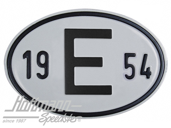 Nationalitätsschild "E", "1954", Alu |  | 020-2403-54