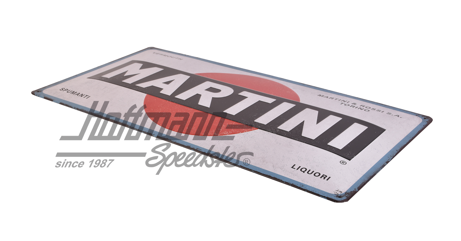 Blechschild, Martini Logo White
