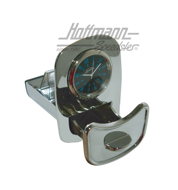 Aschenbecher, mit Uhr, Chrom | 111 857 000 | 020-2001-50