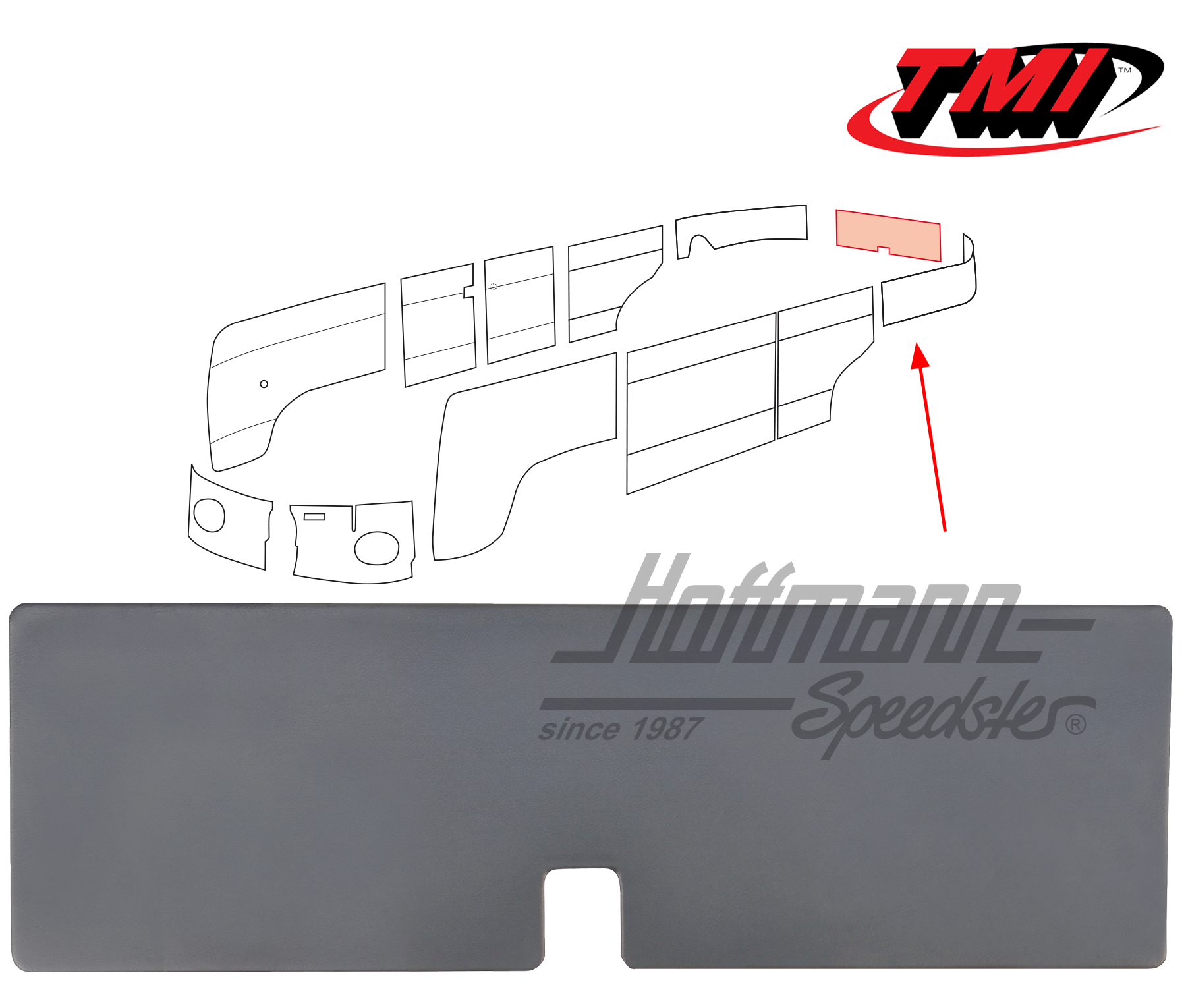 Heckklappenverkleidung, 55-63, grau | 10-2108-16 | 098-0539-03