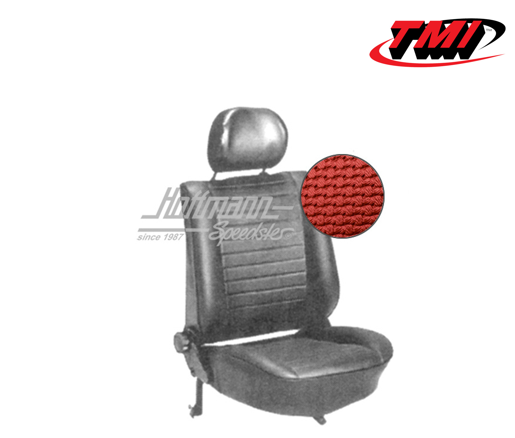 Sitzbezüge, Cabrio, 76-, Korbmuster, rot | 43-1328-07 | 055-6410