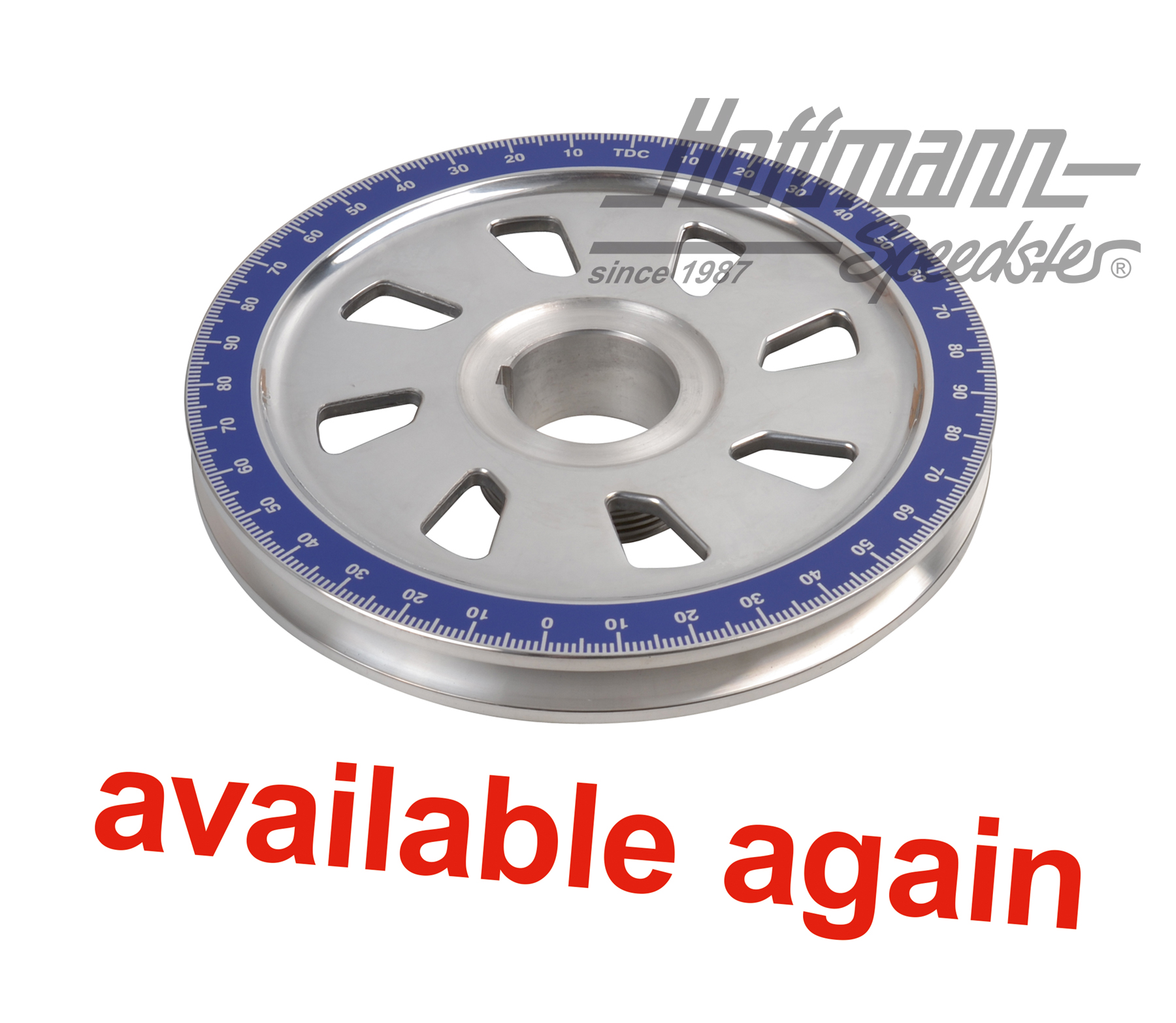 Riemenscheibe, Alu, Shark-Design, blau | AC 105 255 | 010-1132