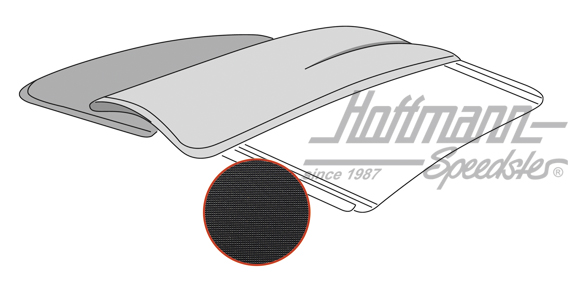 Faltdachbezug, 56-67, PVC, schwarz | --- --- --- | 055-7184-11