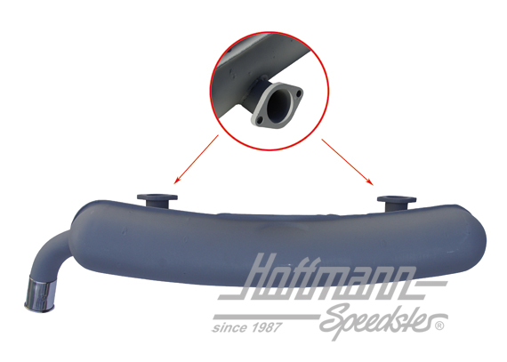 Auspufftopf, Stahlblech, 1x60mm, 66-73