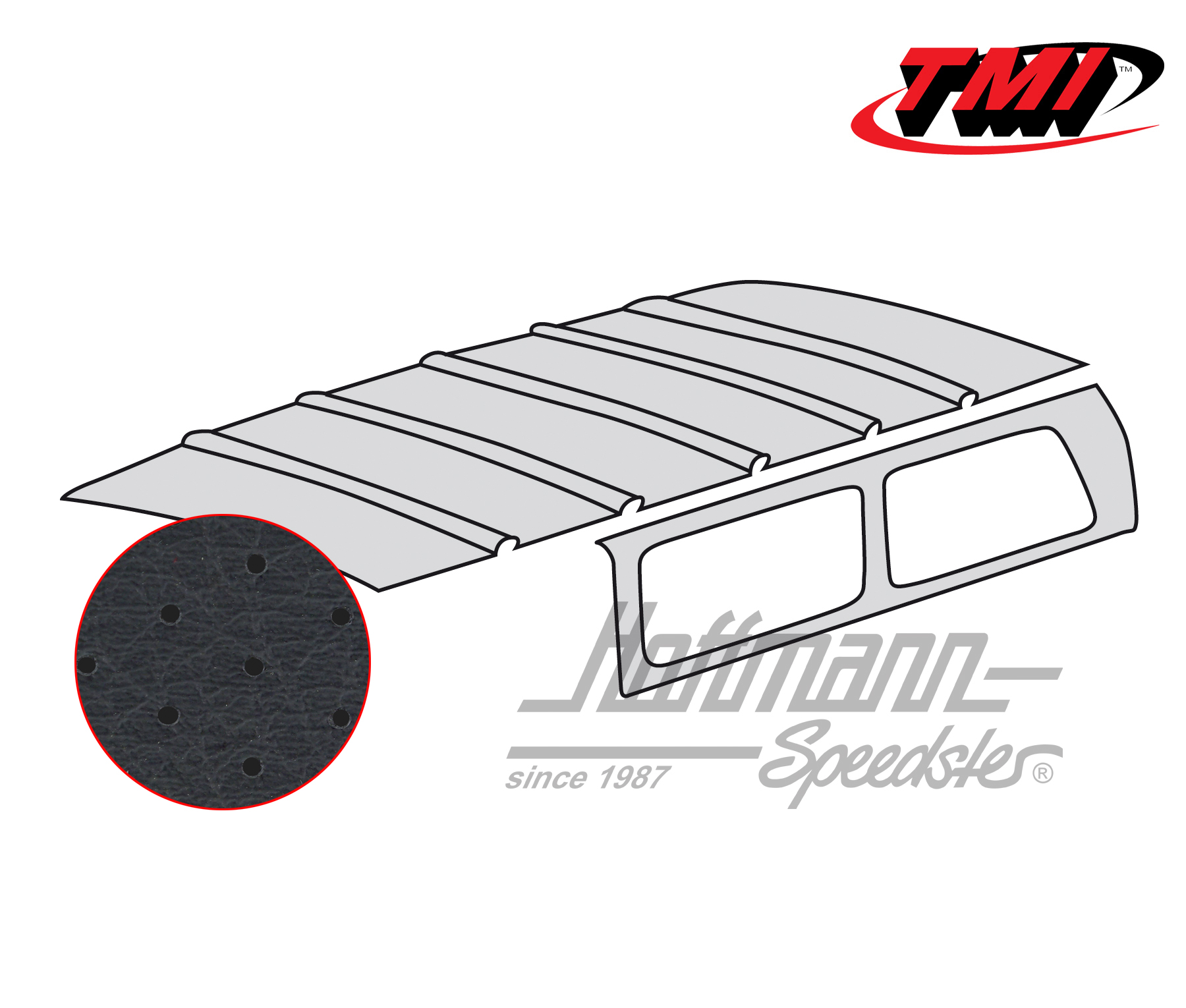 Himmel, Bus T2, 71-79,perforiert,schwarz | 20-2104-45 | 098-0054