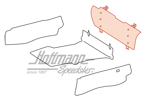 Verkleidung, Kofferraum oben, 69-76