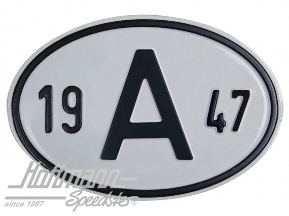 Nationalitätsschild "A", "1947", Alu |  | 020-2398-47