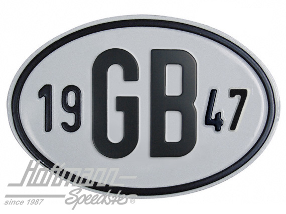 Nationalitätsschild "GB", "1947", Alu |  | 020-2404-47
