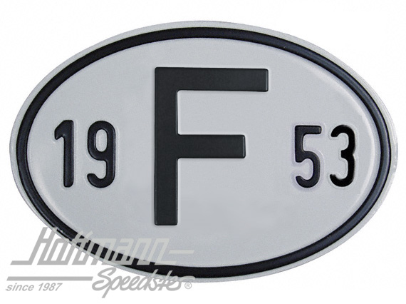 Nationalitätsschild "F", "1953", Alu |  | 020-2399-53